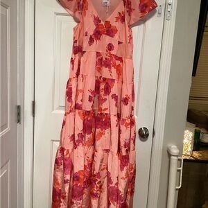 Buddy Love Pink and Red Floral Dress